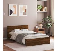 vidaXL Giroletto con Testiera Rovere Marrone 135x190 cm