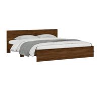 vidaXL Giroletto con Testiera Rovere Marrone 200x200 cm
