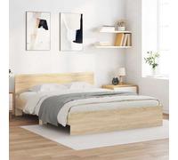 vidaXL Giroletto con Testiera Rovere Sonoma 140x190 cm