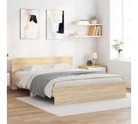 vidaXL Giroletto con Testiera Rovere Sonoma 140x190 cm