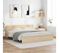 vidaXL Giroletto con Testiera Rovere Sonoma 180x200 cm