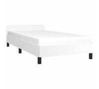 vidaXL Giroletto con Testiera Senza Materasso Bianco 100x200 cm
