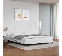 vidaXL Giroletto con Testiera Bianco 160x200 cm in Similpelle