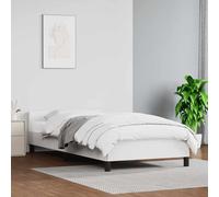 vidaXL Giroletto con Testiera Bianco 90x200 cm in Similpelle