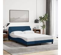 vidaXL Giroletto con Testiera senza Materasso Blu 120x200 cm Tessuto