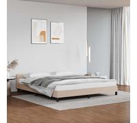 vidaXL Giroletto con Testiera senza Materasso Cappuccino 160x200 cm