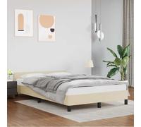 vidaXL Giroletto con Testiera senza Materasso Crema 120x200 cm