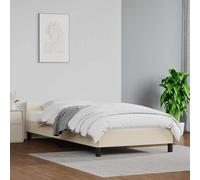 vidaXL Giroletto con Testiera Crema 90x200 cm in Similpelle