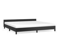 VIDAXL - Giroletto Con Testiera Nero 200x200 Cm In Similpelle - SPEDIZIONE GRATUITA
