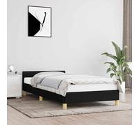 AX Giroletto Nero 203x93x50cm Testiera Doghe truciolare Letto Dormire 0k 347385