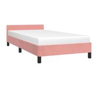 vidaXL Giroletto con Testiera senza Materasso Rosa 100x200 cm Velluto