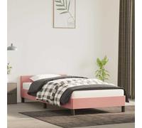 vidaXL Giroletto con Testiera senza Materasso Rosa 100x200 cm Velluto