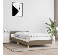 VIDAXL - Giroletto con Testiera senza Materasso Tortora 80x200cm Tessuto - SPEDIZIONE GRATUITA