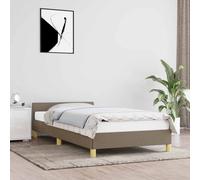 VIDAXL - Giroletto con Testiera senza Materasso Tortora 90x200cm Tessuto - SPEDIZIONE GRATUITA