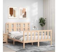 vidaXL Giroletto con Testiera Small Double in Legno Massello