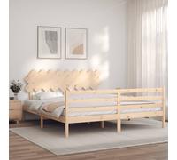 VIDAXL - Giroletto con Testiera Super King Size in Legno Massello - SPEDIZIONE GRATUITA