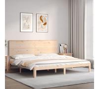 vidaXL Giroletto con Testiera Super King Size in Legno Massello