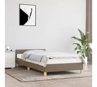 vidaXL Giroletto con Testiera Tortora 100x200 cm in Tessuto