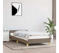 VIDAXL - Giroletto con Testiera senza Materasso Tortora 80x200cm Tessuto - SPEDIZIONE GRATUITA