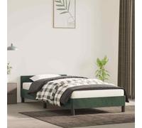 VIDAXL - Giroletto senza Materasso Verde Scuro 90x200 cm in Velluto - SPEDIZIONE GRATUITA