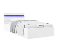 vidaXL Giroletto Contenitore Idraulico LED Bianco Similpelle 100x200cm