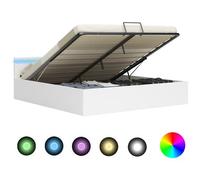 VIDAXL - Giroletto Contenitore Idraulico LED Bianco Similpelle 180x200cm