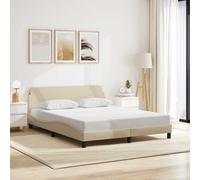 vidaXL Giroletto Dover Crema 160x200 cm in Tessuto