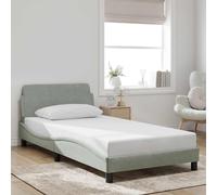 vidaXL Giroletto Dover Grigio Chiaro 100x190 cm in Velluto