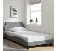 vidaXL Giroletto Dover Grigio Chiaro 100x190 cm Tessuto