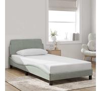vidaXL Giroletto Dover Grigio Chiaro 100x203 cm in Velluto