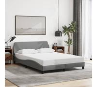 vidaXL Giroletto senza Materasso Grigio Chiaro 120x200 cm Tessuto