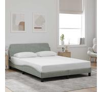 vidaXL Giroletto Dover Grigio Chiaro 137x190 cm in Velluto
