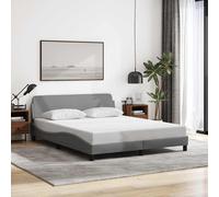 vidaXL Giroletto Dover Grigio Chiaro 152x203 cm in Tessuto