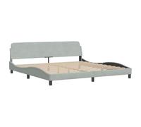 vidaXL Giroletto Dover Grigio Chiaro 200x200 cm Velluto