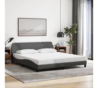 vidaXL Giroletto senza Materasso Grigio Scuro 180x200 cm Tessuto