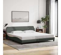 vidaXL Giroletto Dover Grigio Scuro 200x200 cm Tessuto
