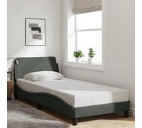 vidaXL Giroletto Dover Grigio Scuro 90x190 cm Tessuto