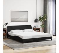 vidaXL Giroletto Senza Materasso Nero 160x200 cm in Tessuto