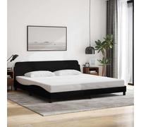 vidaXL Giroletto Dover Nero 200x200 cm in Tessuto