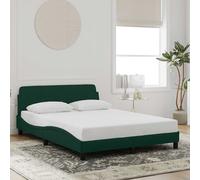 vidaXL Giroletto Dover Verde Scuro 120x200 cm in Velluto
