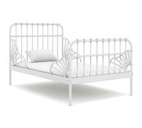 vidaXL Giroletto Estendibile Bianco in Metallo 80x130/200 cm