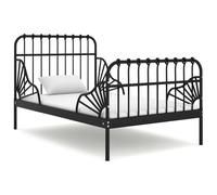 vidaXL Giroletto Estendibile Nero in Metallo 80x130/200 cm
