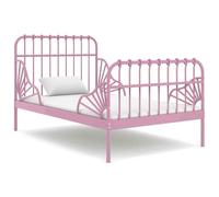 vidaXL Giroletto Estendibile Rosa in Metallo 80x130/200 cm