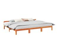 vidaXL Giroletto Familiare senza Materasso Marrone Cera 270x200 cm