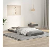 vidaXL Giroletto Grigio 75x190 cm Small Single Legno Massello di Pino