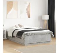 vidaXL Giroletto Grigio Cemento 135x190 cm in Legno Multistrato