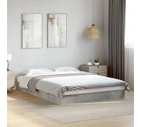 vidaXL Giroletto Grigio Cemento 140x200 cm in Legno Multistrato, Mobile Camera da Letto, Letto, Struttura Letto, arredo Camera da Letto, Base Letto