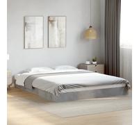 vidaXL Giroletto Grigio Cemento 160x200 cm in Legno Multistrato