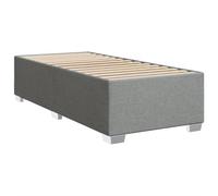 vidaXL Giroletto Grigio Chiaro 100x200 cm in Tessuto, Rete Letto, giroletto con Piattaforma, giroletto Imbottito, mobili Camera da Letto