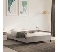 AX Giroletto Velluto Grigio 193x143x35cm Doghe truciolare Camera Letto + 347318